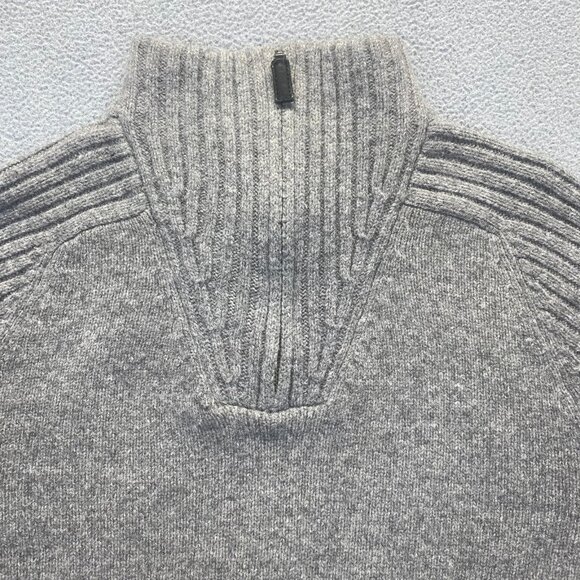 Men’s Newton Trading Company Beautiful Half Zip Sweater Gray Lambswool Size M - Picture 8 of 8